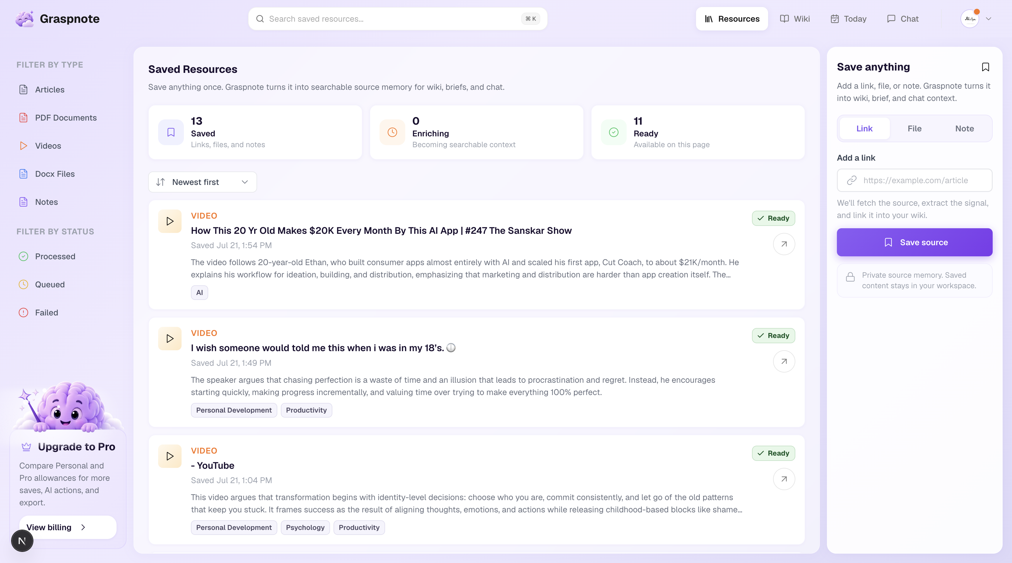 Graspnote living wiki